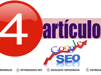 4 artículos optimizados SEO